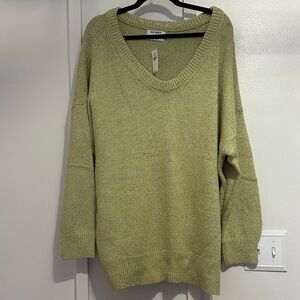 Old Navy Light Green V-Neck Sweater